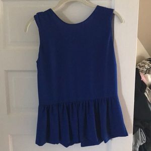 Royal blue Zara peplum top